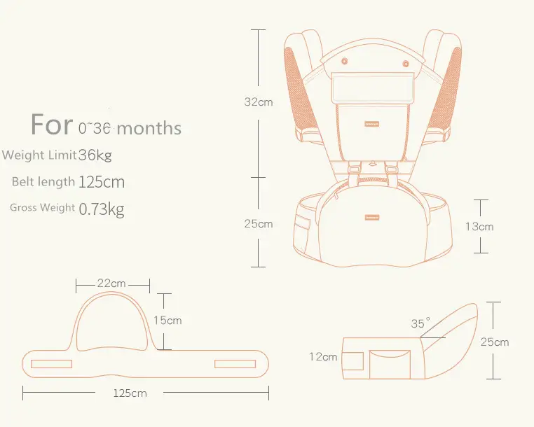 Infant Baby Carrier With Hip Seat Stool Backpack by salelink.co.nz
