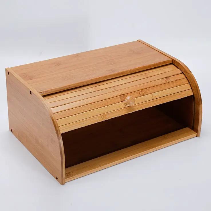 Bamboo Bread Bin Storage Box by salelink.co.nz