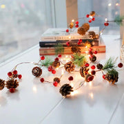 20LED Pine Cone Christmas Lights String Fairy Xmas Wire Battery Powered Home Decor by salelink.co.nz