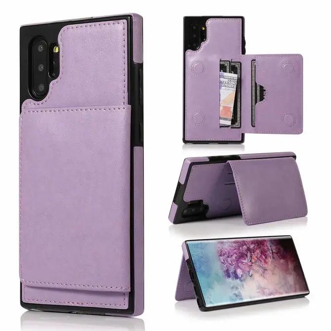 Samsung Note 10 Case Back Flip Wallet PU Leather Cover with Card Slots by salelink.co.nz