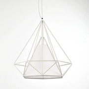 WHITE 28x28CM Diamond Shape Pendant Light Hanging Lamp by salelink.co.nz
