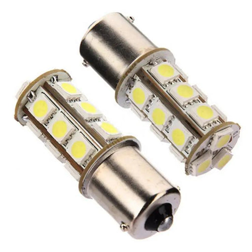 2X 18 Led Brake Reverse Turn Stop Tail Light Bulb 1156 BA15S Car White Globe by salelink.co.nz