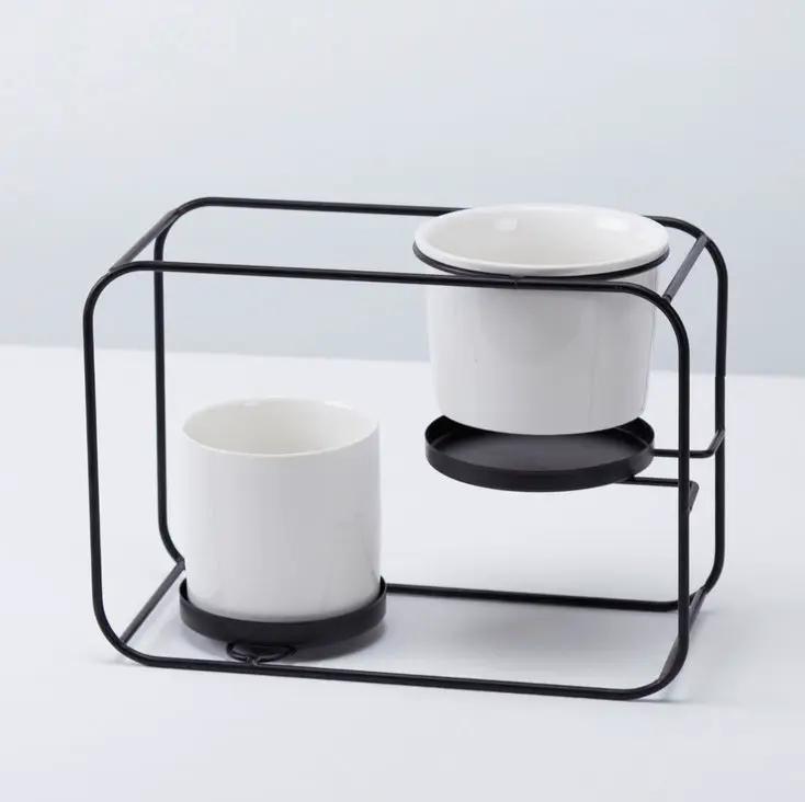 Flower Pot Ceramic Planter Rack Holder Shlef by salelink.co.nz