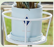 3pcs White Flower Plant Rack Holder Balcony Stand Metal by salelink.co.nz