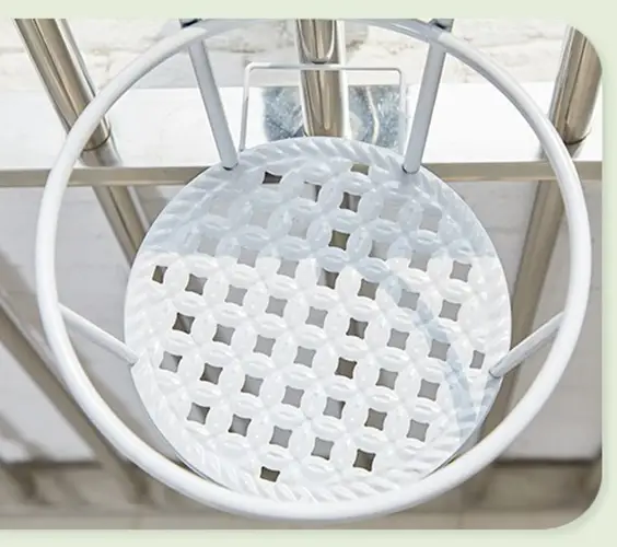 3pcs White Flower Plant Rack Holder Balcony Stand Metal by salelink.co.nz