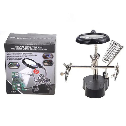 Soldering Iron Magnifier Stand Holder Station by salelink.co.nz