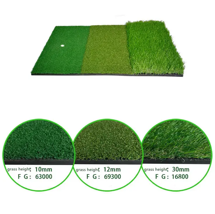 Golf Practice Mat 3 In 1 Indoor Outdoor Training Hitting Driving Pad