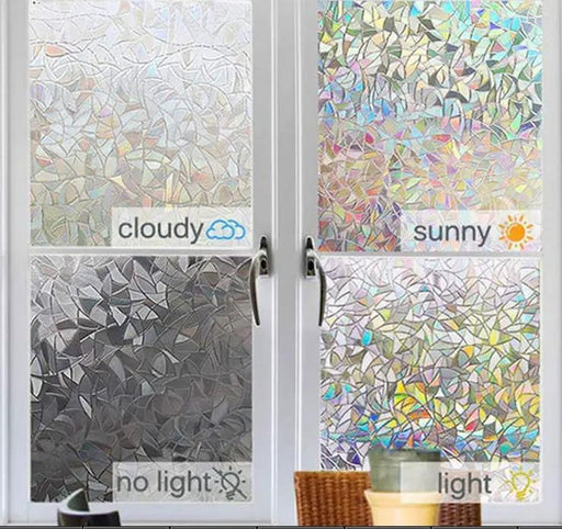45cmx200cm 3D Rainbow Window Film by salelink.co.nz