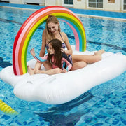 Giant Inflatable Rainbow Cloud Float Raft Swimming Pool Water Party Lounger Toy by salelink.co.nz