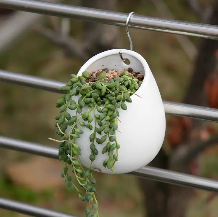 White Plant Pot Ceramic Planter by salelink.co.nz