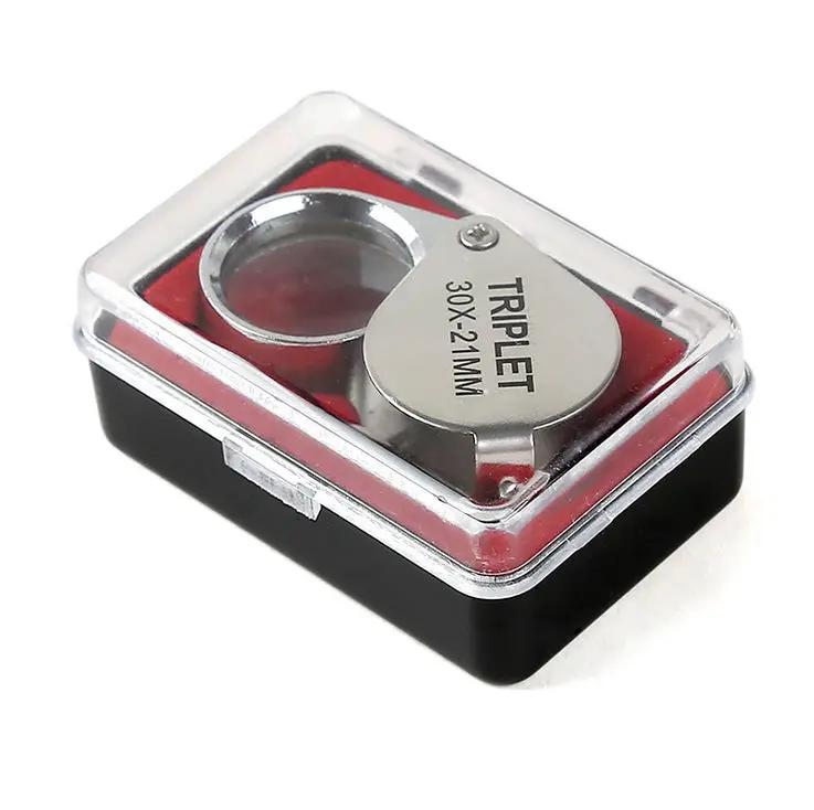 Loupe Magnifier Pocket Jewellers Eye Jewelry Magnifying Glass 30 x 21mm Jewelers by salelink.co.nz
