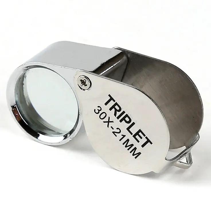 Loupe Magnifier Pocket Jewellers Eye Jewelry Magnifying Glass 30 x 21mm Jewelers by salelink.co.nz
