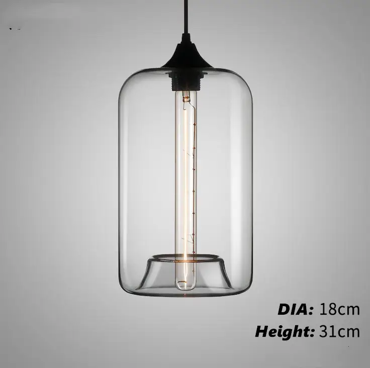 Clear Lampshade Glass Pendant Hanging Light by salelink.co.nz