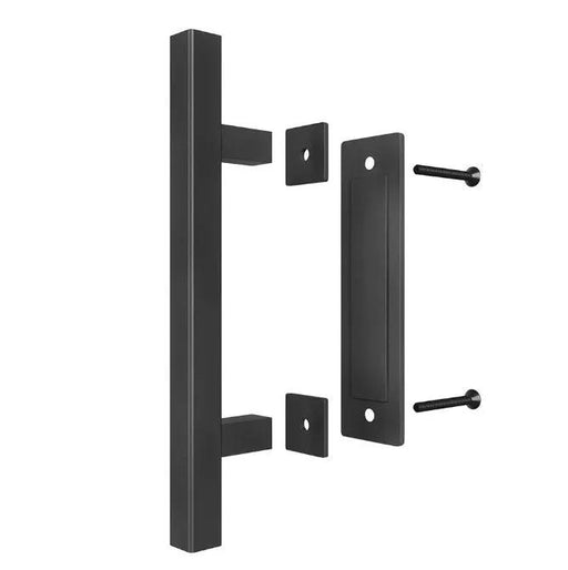 12'' Barn Door Handle Black by salelink.co.nz