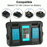 For Makita Battery DC18RD Lithium 18V Dual Port Charger by salelink.co.nz