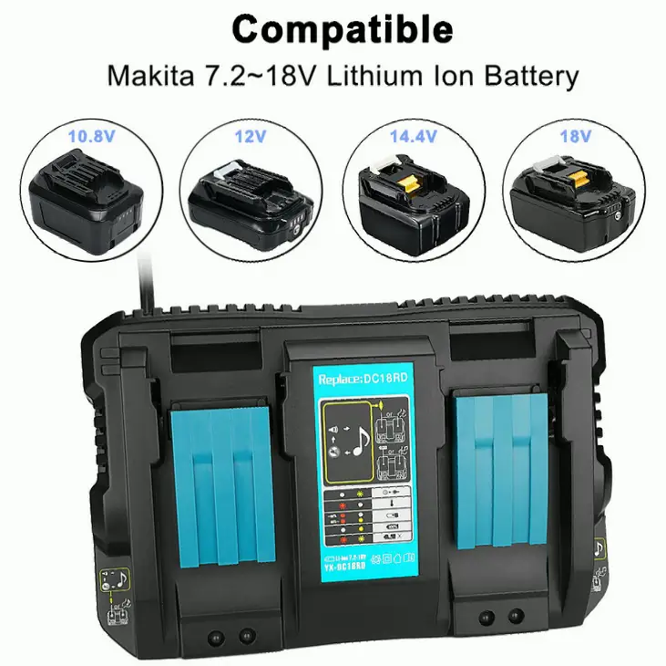 For Makita Battery DC18RD Lithium 18V Dual Port Charger by salelink.co.nz