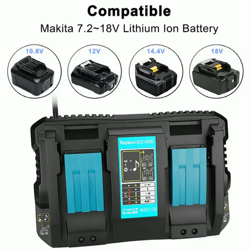 For Makita Battery DC18RD Lithium 18V Dual Port Charger by salelink.co.nz