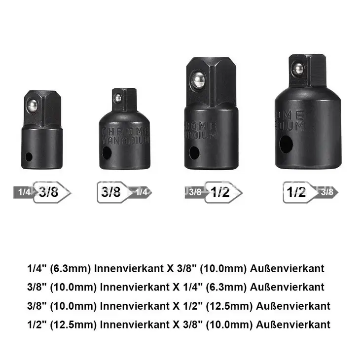 12Pc Drill Socket Adapter Set Impact Nut Driver Hex Extension Bit 1/4" 3/8" 1/2" by salelink.co.nz