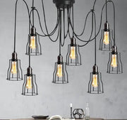 8 Heads Cage Hanging Lamp Pendant Light by salelink.co.nz