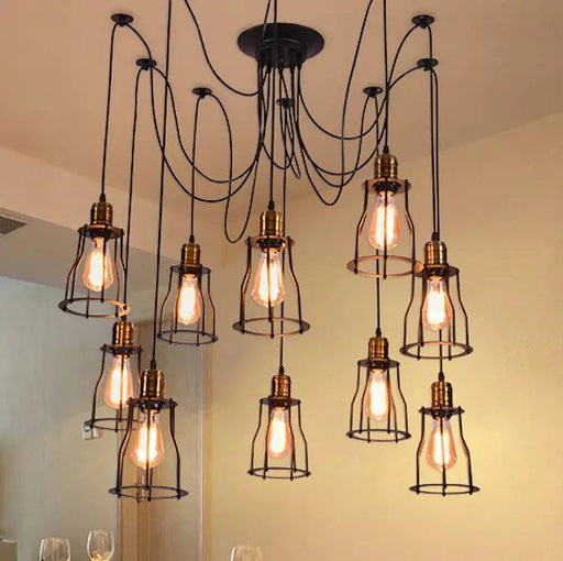 Ceiling Cage Pendant Lamp Light 10 Heads by salelink.co.nz