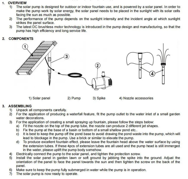 Solar Power Fountain Garden Pond Water Pump by salelink.co.nz