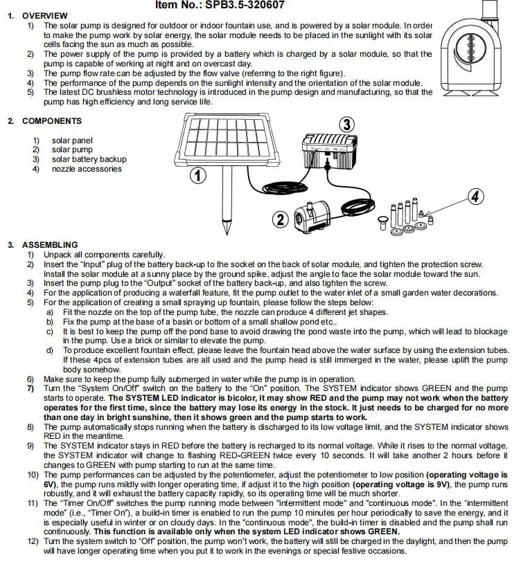 Solar Fountain Pump with Backup Battery by salelink.co.nz