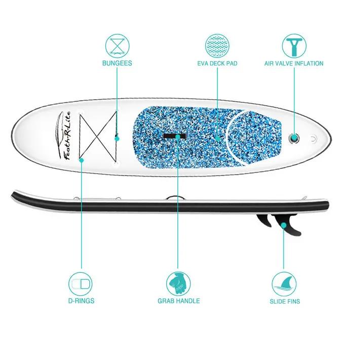 10ft' Inflatable Stand Up Paddle Board Surfboard SUP by salelink.co.nz