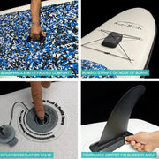 10ft' Inflatable Stand Up Paddle Board Surfboard SUP by salelink.co.nz