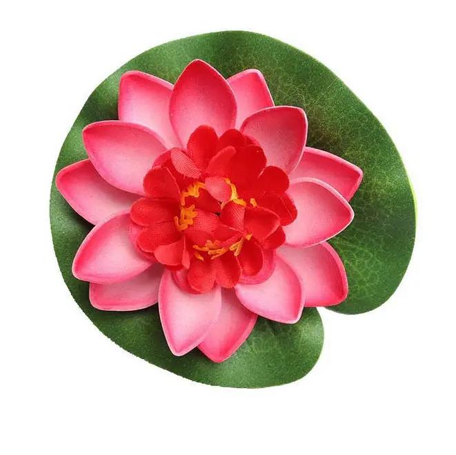 Artificial Lotus Water lily Floating Flower Garden Pool Pond Tank Plant Ornament by salelink.co.nz