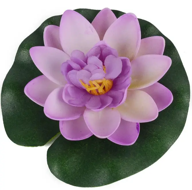 Artificial Lotus Water lily Floating Flower Garden Pool Pond Tank Plant Ornament by salelink.co.nz