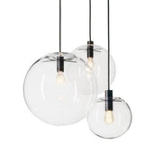 30cm Glass Lampshade Pendant Light Hanging Lamp Clear by salelink.co.nz