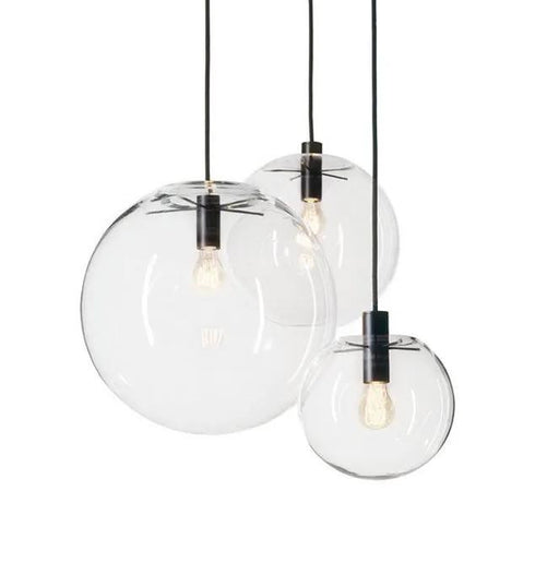 30cm Glass Lampshade Pendant Light Hanging Lamp Clear by salelink.co.nz
