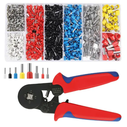 1200PC Ferrule Crimper Electrical Terminals Bootlace 0.25-10mm2 Cord End Ratchet by salelink.co.nz