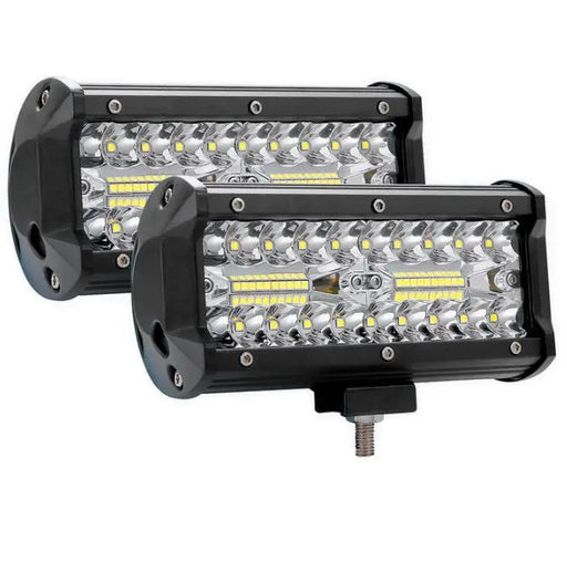 Pair 7inch Led Work Light Bar Spot Flood Offroad Driving 4wd 4x4 Reverse by salelink.co.nz
