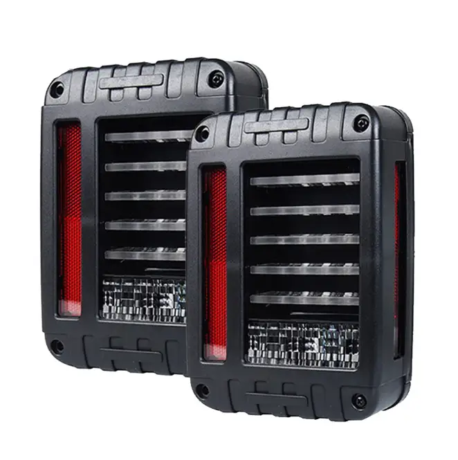 Pair LED Tail Lights Brake Rear Signal Reverse OEM For Jeep Wrangler JK 07-17 by salelink.co.nz