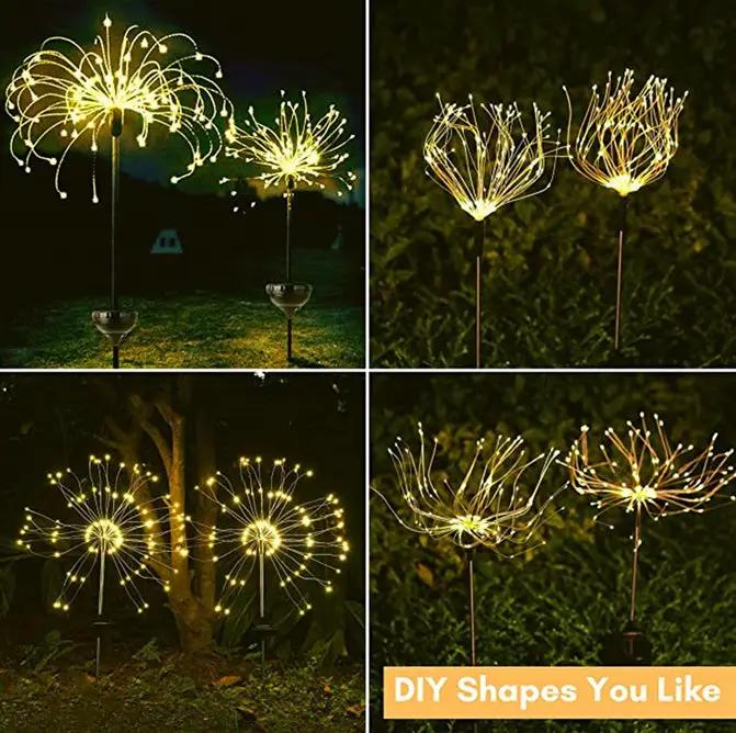 2 Pack Solar LED Firework Garden Lights Outdoor by salelink.co.nz