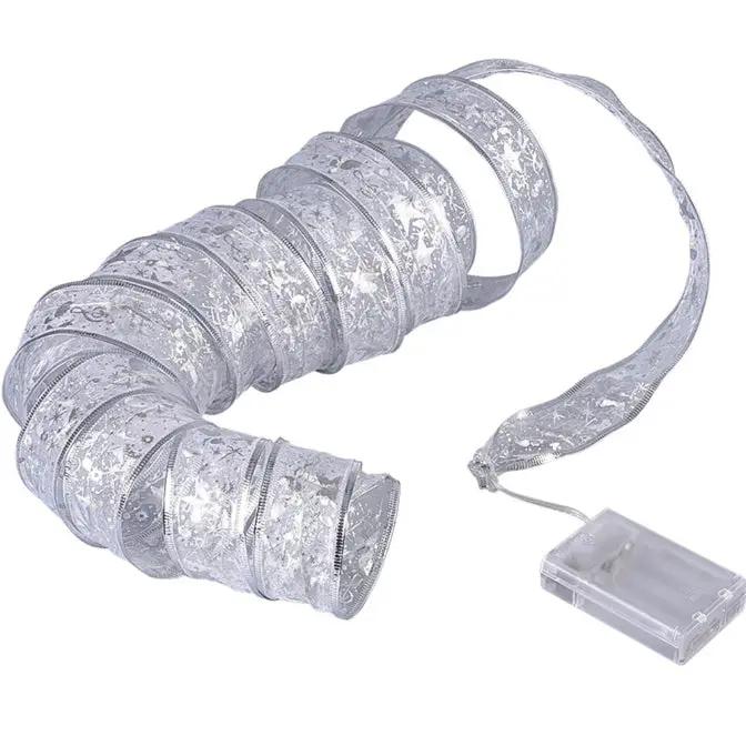 5M LED Christmas Tree Ribbon Bow Xmas Light by salelink.co.nz