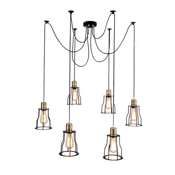 Spider Cage Ceiling Pendant Light 6 Heads by salelink.co.nz