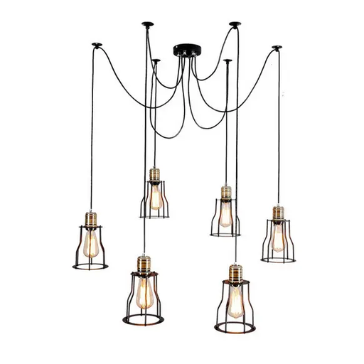 Spider Cage Ceiling Pendant Light 6 Heads by salelink.co.nz