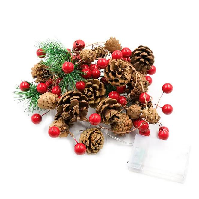 20LED Pine Cone Christmas Lights String Fairy Xmas Wire Battery Powered Home Decor by salelink.co.nz
