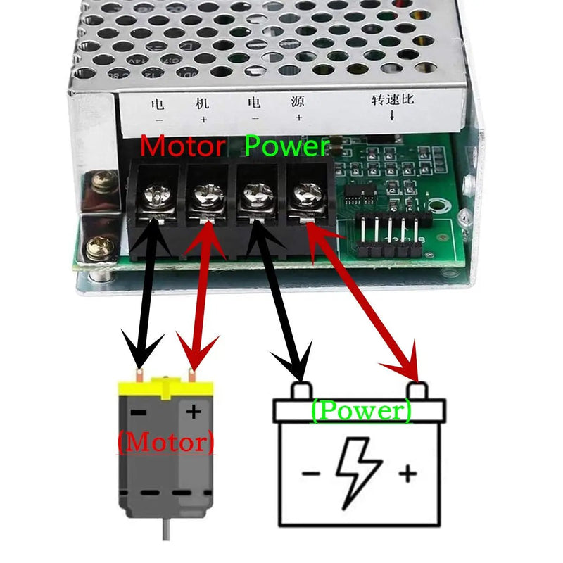 DC10V-55V 12V 24V 48V 60A PWM Motor Speed Controller CW CCW Reversible Switch by salelink.co.nz