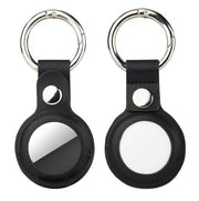 AirTag PU Leather Case Keyring - Black by salelink.co.nz