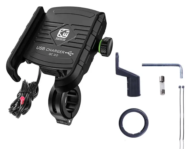 Motorcycle Motorbike Phone Mount Charger USB QC 3.0 36W Fast Charging Port by salelink.co.nz