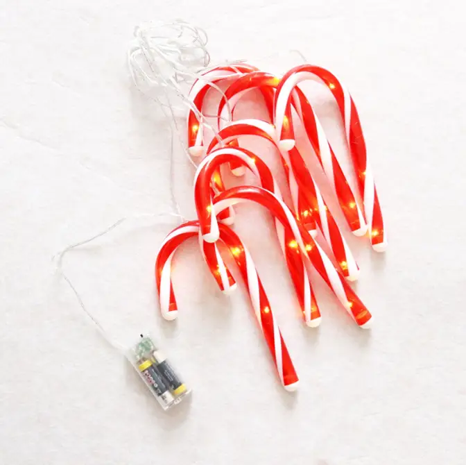 Holiday Christmas Xmas Candy Cane String Lights by salelink.co.nz