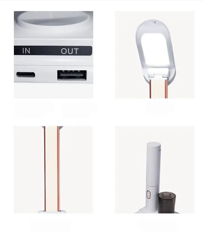 Desk Lamp with Wireless Charging and Pen Holder White by salelink.co.nz