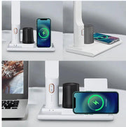 Desk Lamp with Wireless Charging and Pen Holder White by salelink.co.nz