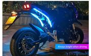30CM Flexible Motorcycle Turn Signal Light Red to Yellow by salelink.co.nz