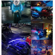 30CM Flexible Motorcycle Turn Signal Light Red to Yellow by salelink.co.nz