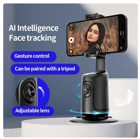 Auto Tracking Phone Holder White by salelink.co.nz