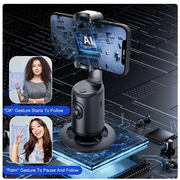Auto Face Tracking Phone Holder Black by salelink.co.nz